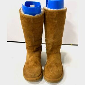 Ugg Boots Chestnut Suede with Back Zipper - Size 6